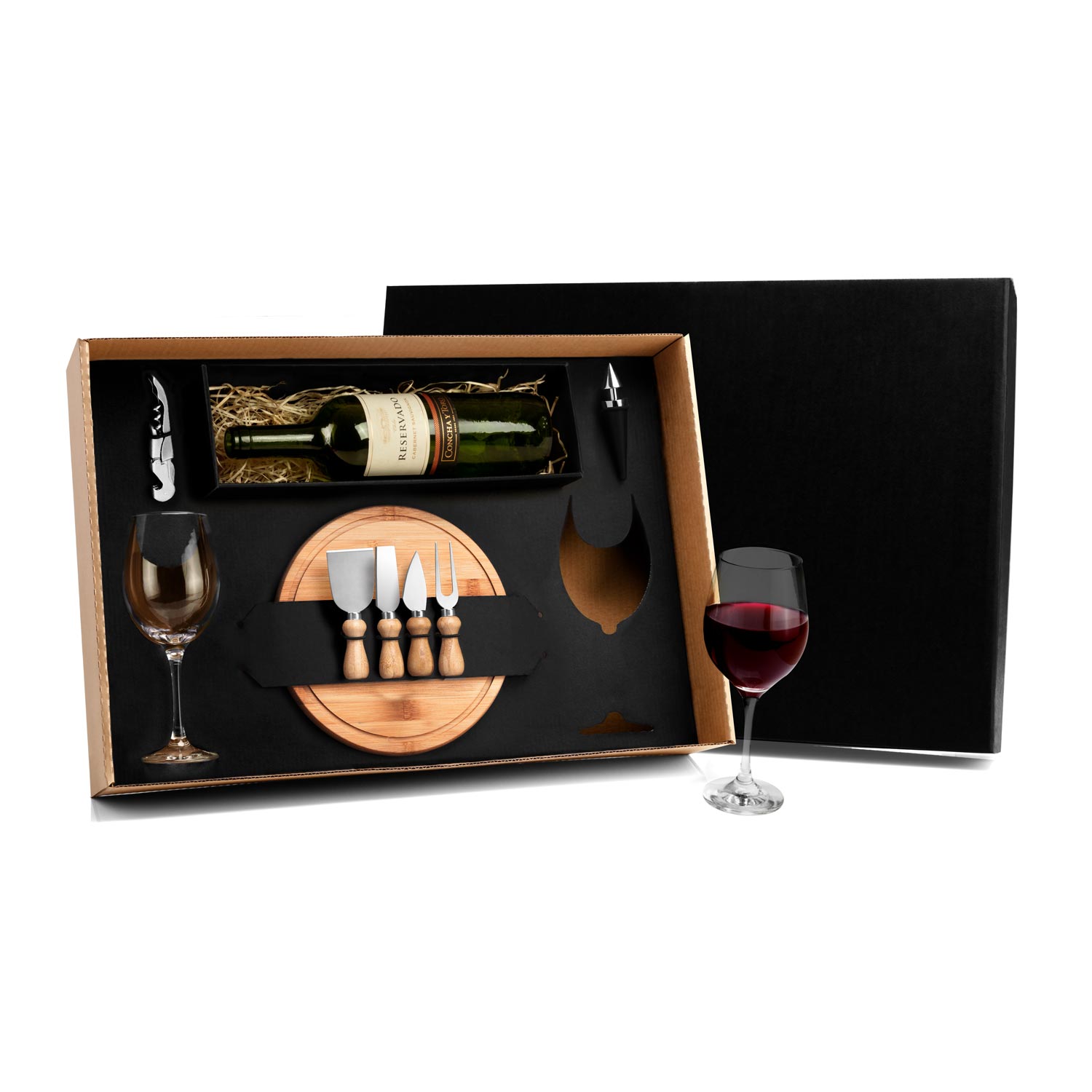 Kit Queijo e Vinho Personalizado Kit Queijo e Vinho Personalizado