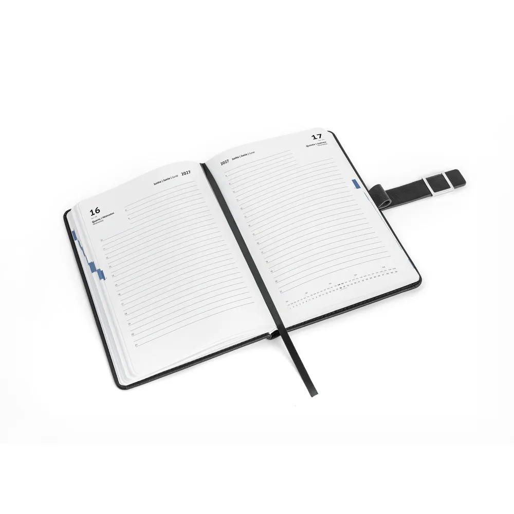 Agenda personalizada 21 x 15 cm com fecho magnético
