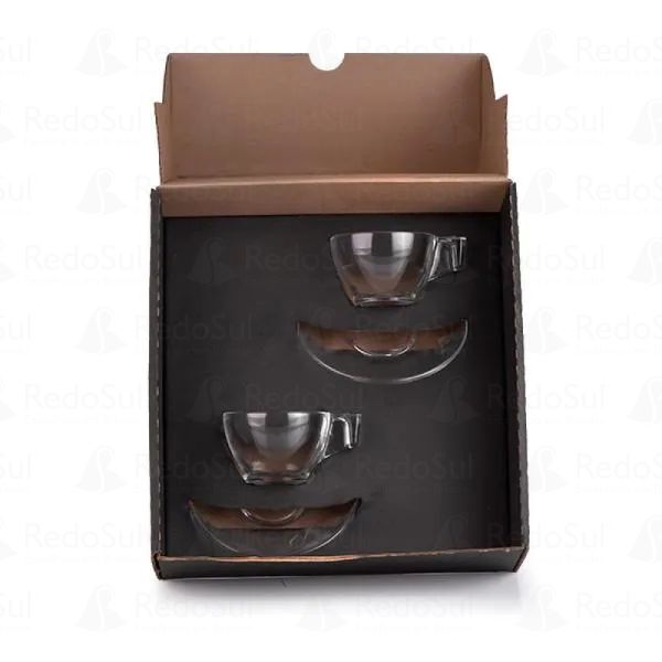 Jogo de Xícaras personalizadas com Pires 90 ml 4 pcs Jogo de Xícaras personalizadas com Pires 90 ml 4 pcs