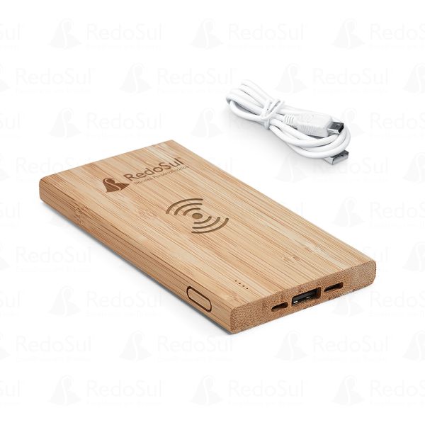 Bateria Portátil Personalizada de Bambu Bateria Portátil Personalizada de Bambu