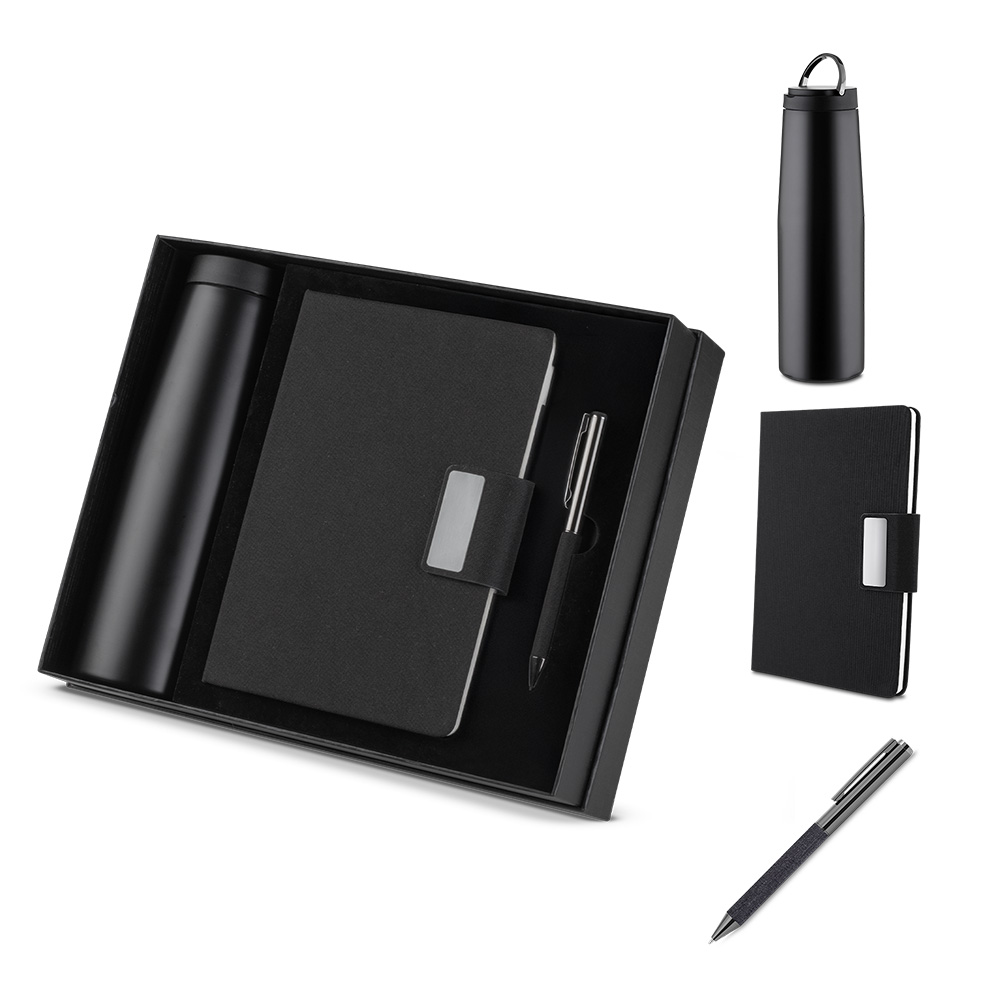RD 8110300-Kit escritório Caderno, Garrafa e Caneta Metalica RD 8110300-Kit escritório Caderno, Garrafa e Caneta Metalica