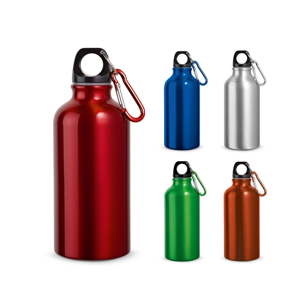 Garrafa personalizada em alumínio brilhante 400 ml