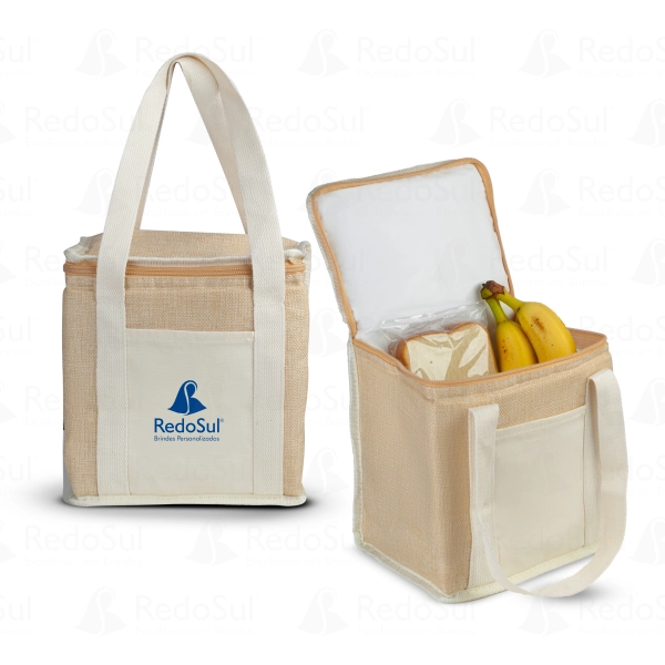 Bolsa Térmica Personalizada em algodão e Juta Sintética