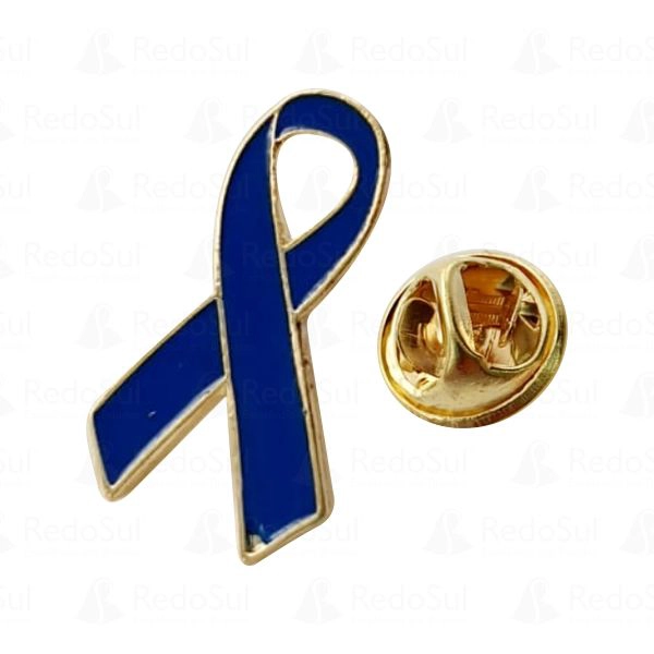 Boton Novembro Azul formato laço