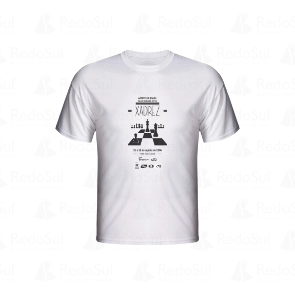 Camiseta Personalizada algodão na cor branca