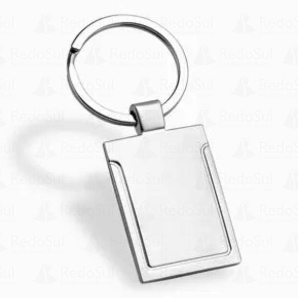 Chaveiro Personalizado em metal cromado Fosco Chaveiro Personalizado em metal cromado Fosco